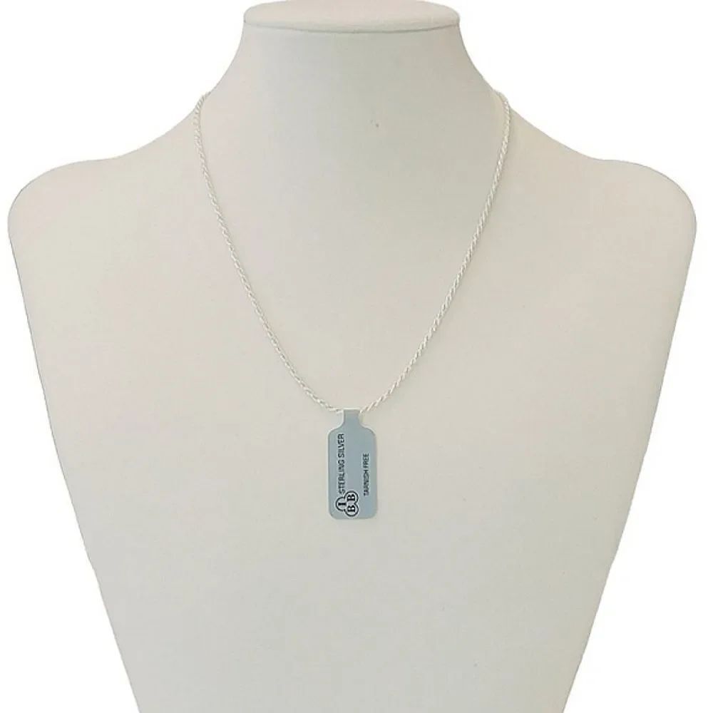 IBB Sterling Silver Diamond Cut Rope Necklace Chain 18"